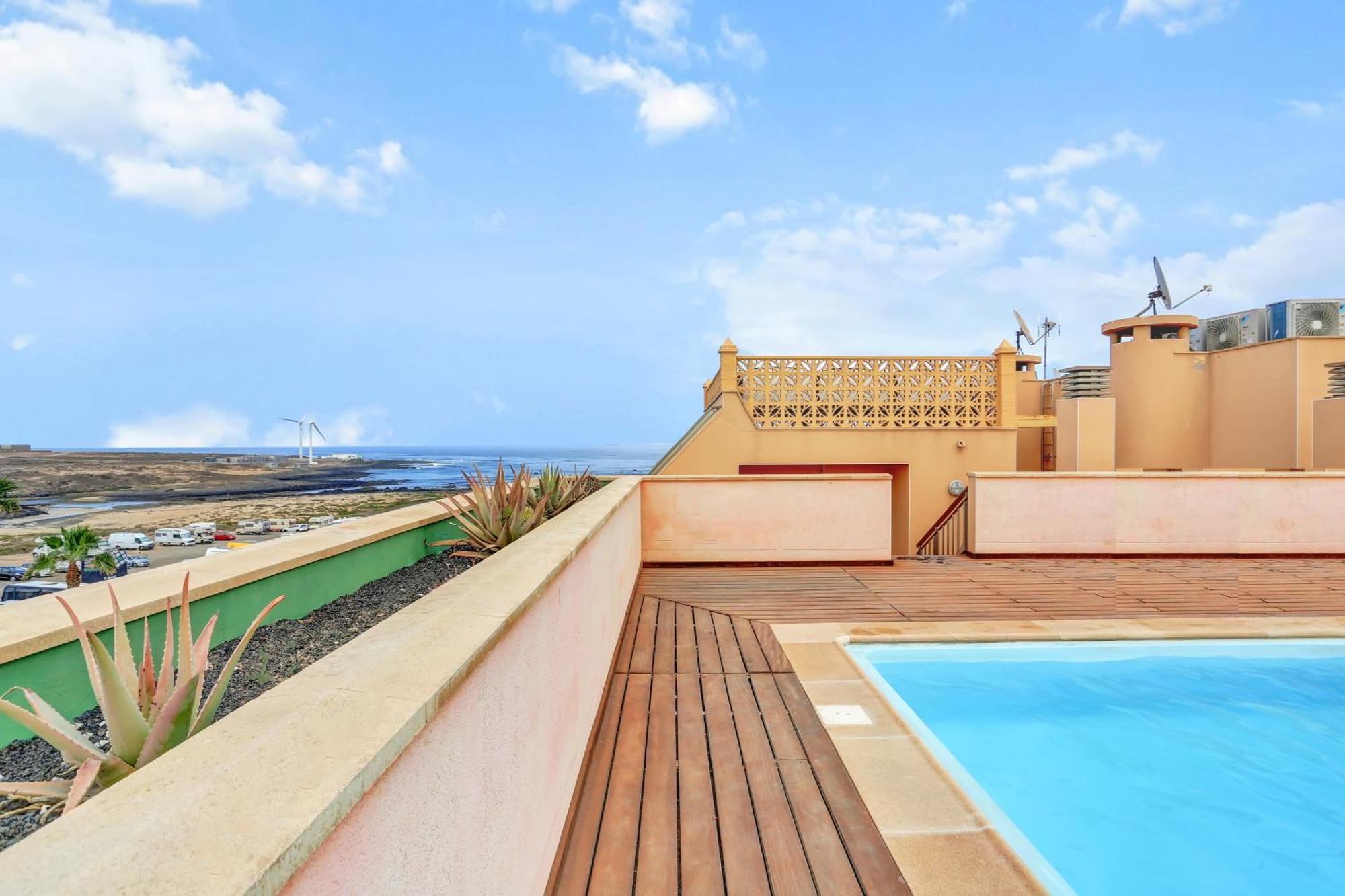 Corralejo Ancla Pool On Roof Top Apartment Exterior photo